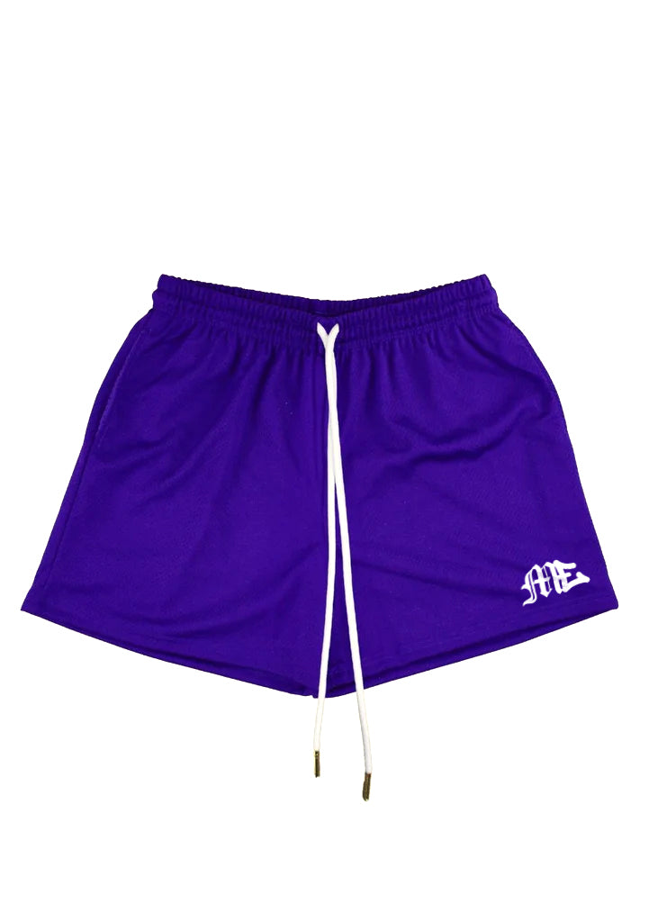M.E. Logo mesh shorts