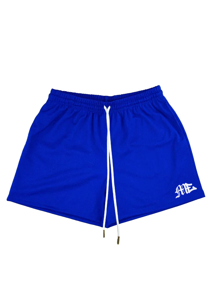 M.E. Logo mesh shorts
